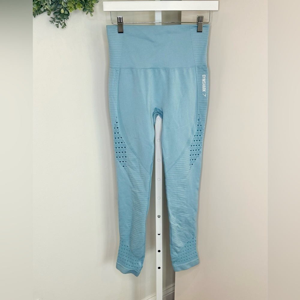 Gymshark Women’s Energy + Seamless Leggings in Spa Blue Size Medium